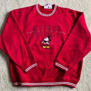 Vintage Disney Store Mickey Mouse red crewneck sweatshirt size Large